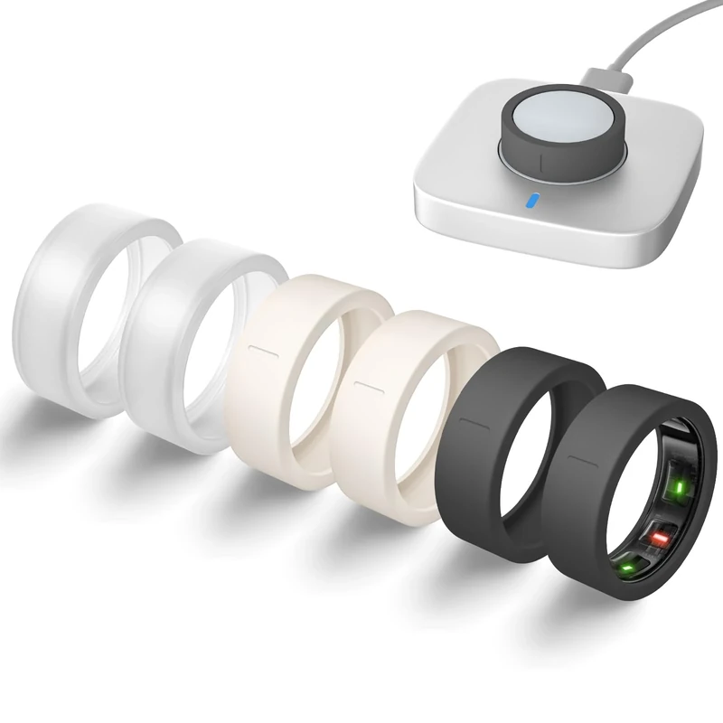 BandRain Ultra-Thin Silicone Oura Ring Covers - 6 Pack Anti-Scratch
