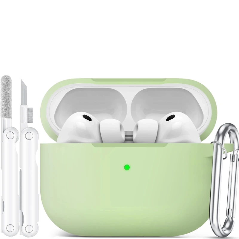 joremx Silicone AirPods Pro 3 Case with Cleaning Kit - Pastel Green