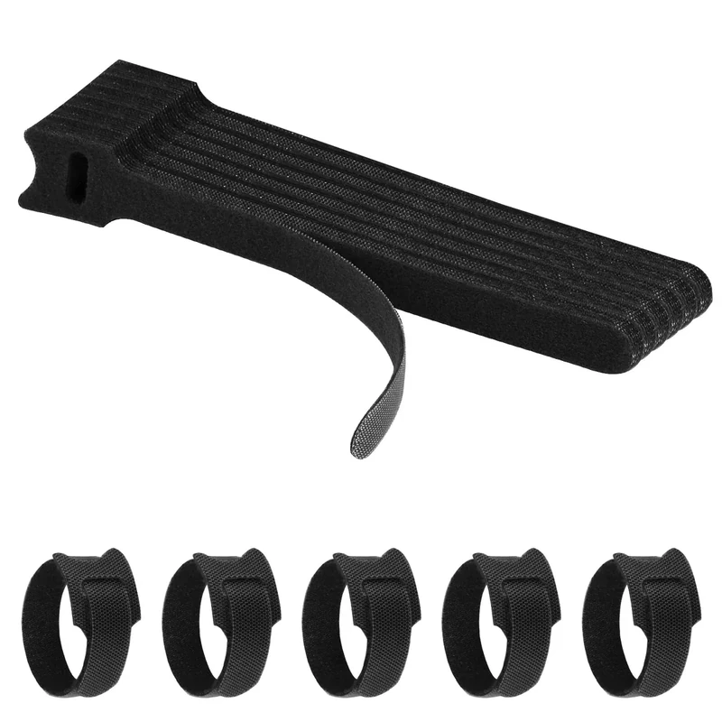 RUGLAMZHIP 50 Cable Ties 6" Hook & Loop Straps for Home/Office