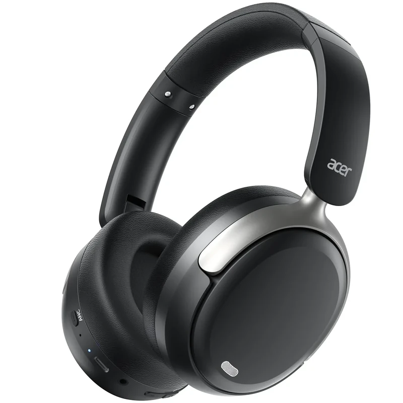 acer ANC Bluetooth Headphones - 60h Playtime, USB-C, Game Mode - Black