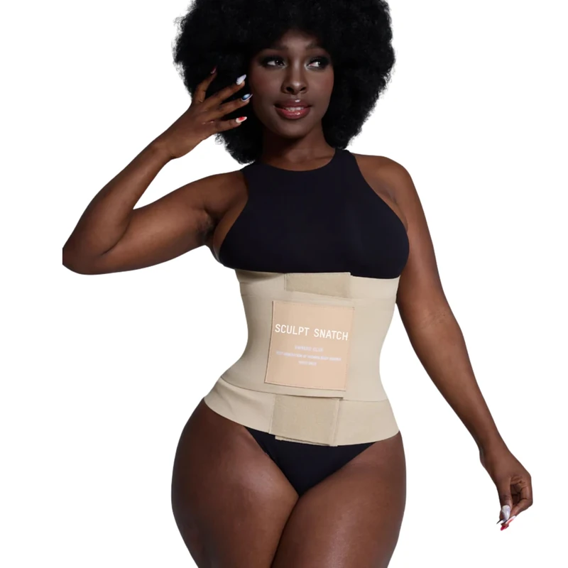 Sculpt Snatch Hourglass Waist Trainer for Women–Adjustable Sweat Band for Stomach, Tummy Control&Workout Waist Trimmer(BEIGE,XL)