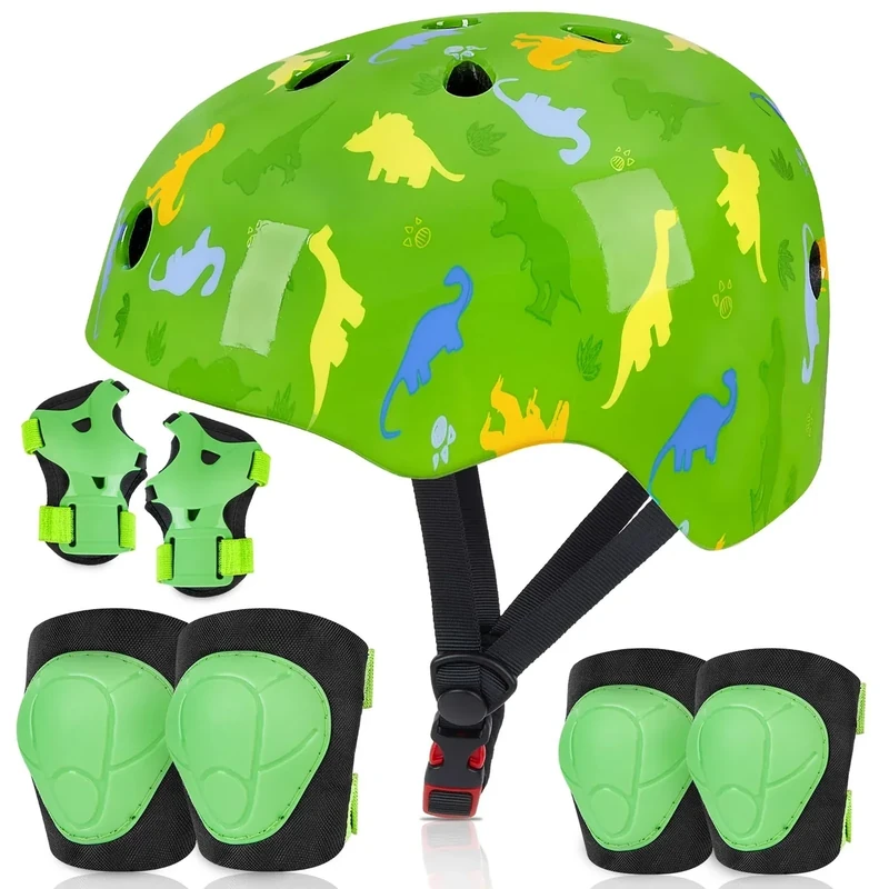 FIODAY Kids Helmet Knee Pads for Kids Unicorn Knee and Elbow Pads Wrist Guards Adjustable Protective Gear Set for Girls Boys Sports Skateboard Inline Skating Scooter