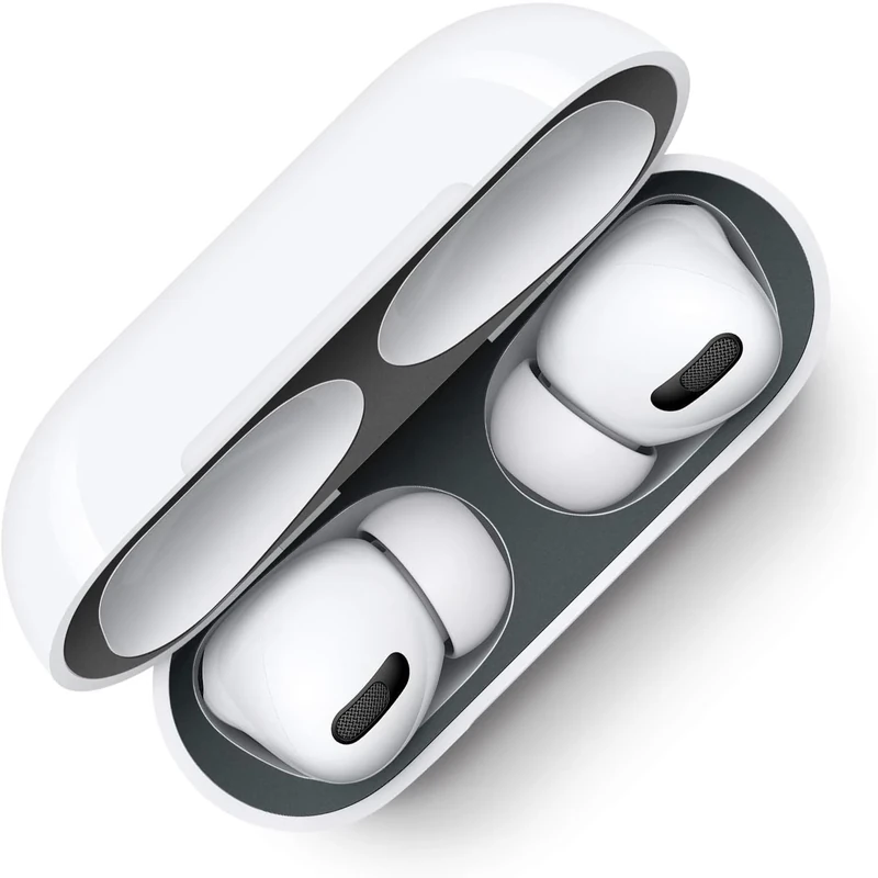2Set Dust Guard Dust Guard Sticker Compatible with Apple AirPods Pro 3（2025） - Anti-Dust Film, Protects from Iron/Metal Dust,Ultra Slim Film, Cover Protect Charging Case (Gray+Gray) - Image 1