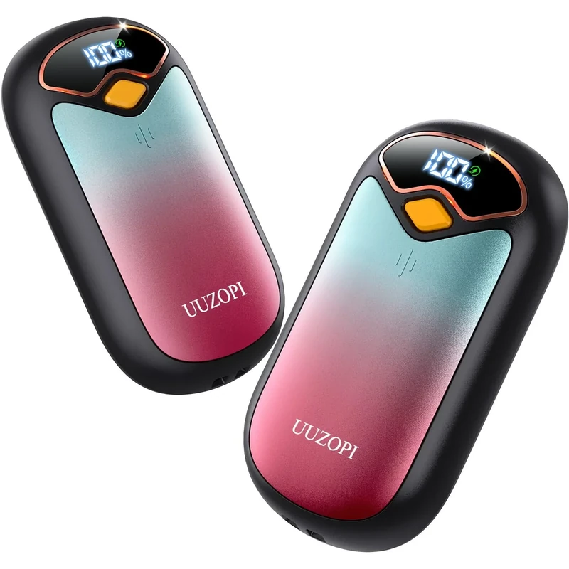 Hand Warmers Rechargeable - Magnetic Electric Hand Warmer 2 Pack, LED Display, 4 Settings Fast Heating Reusable Portable Heater Handwarmers for Golf Hunting Camping Essentials, Gifts for Men Women