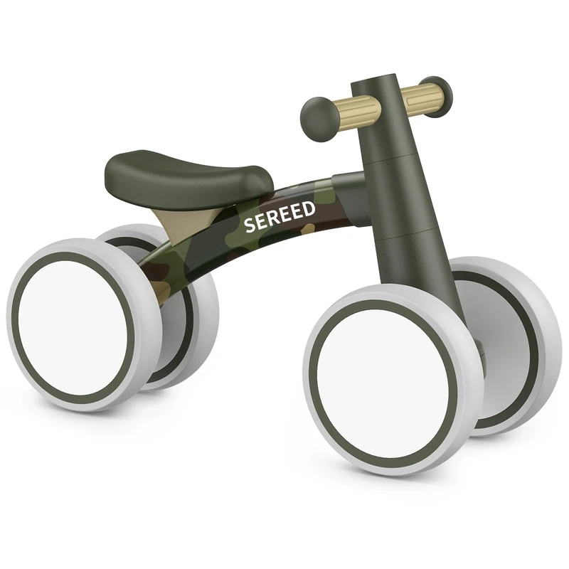 SEREED Baby Balance Bike for 1 Year Old Boys Girls 12-24 Month Toddler Balance Bike, 4 Wheels Toddler First Bike, First Birthday Gifts