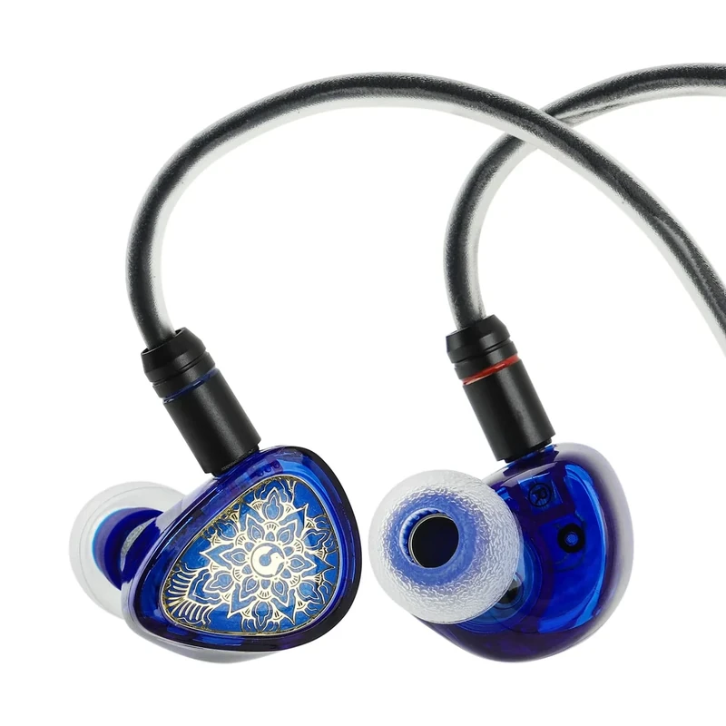 Linsoul TANGZU Wan'er S.G II in Ear Monitor,HiFi Wired Earbuds,10mm Dynamic Driver PET Diaphragm Gaming IEM Earphones with 2Pin Detachable OFC Cable for Audiophile DJ Stage (Clear Blue, Typec Mic)