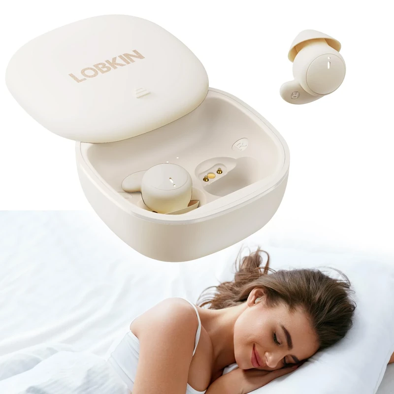 LOBKIN Sleep Earbuds - Bluetooth 6.0 Noise Block for Side Sleep
