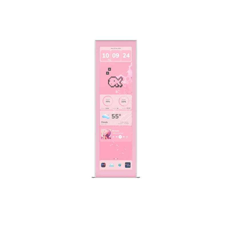 Hyte Y70 Touch Infinite Display Upgrade Screen Kit for PC Case - 14.9" IPS Display - 2.5K Resolution - 60Hz - 10-Point Touch - Strawberry Milk (Pink) - Image 1