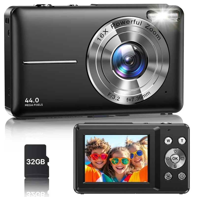 VAHOIALD FHD 1080P Point & Shoot Camera - 16X Zoom, Fill Light