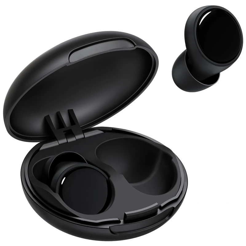 45dB Noise-Blocking Ear Plugs – Quiet Bedroom Rest, Mute Commute Rumble & Work Distractions. 8 Tips (XS-L) Black - Image 1