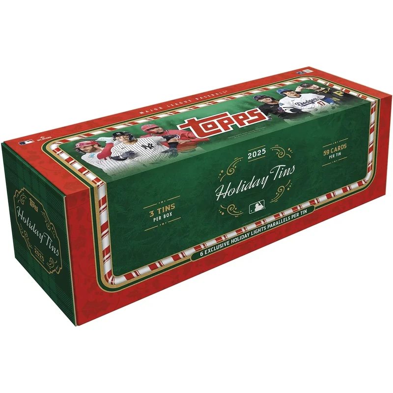 2025 Topps Holiday Baseball – Factory Sealed – Collector Tins - 3-Pack