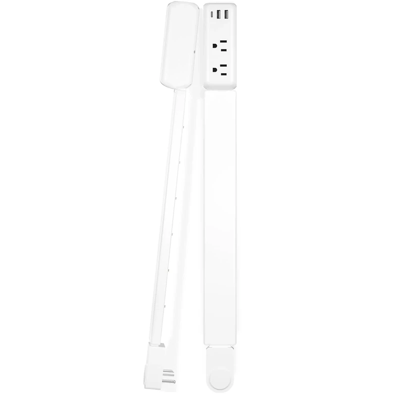Gbchais Outlet Extender Stick - 22-34" Adjustable 2 AC + 2 USB + USB-C
