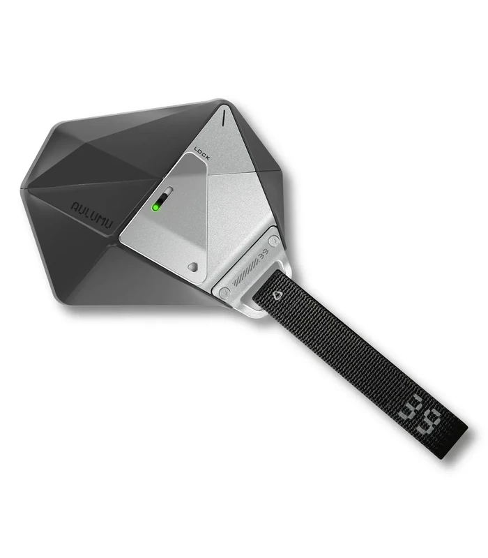 Aulumu A39 Geometric Lock Case for AirPods Pro 3 - Black