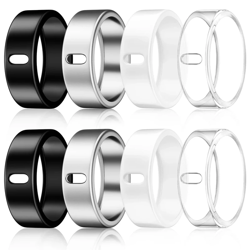 Vigamen 8 Pack Cover Compatible with Oura Ring Gen 4/Oura Ring Gen 3 Horizon/Heritage,Charging Derectly,Matte Texture Wear-Resistant Anti-Scratch TPU Protector for Oura Rings Women Men（C,Size 8