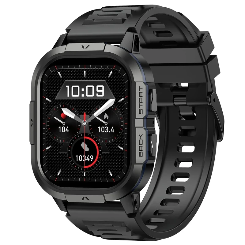 TAEPOK Smart Watch for Men Fitness Tracker: Military Waterproof Make Answer Call Digital Mens Watches Running Step Pedometer Smartwatch Android Phone Sleep SpO2 Heart Rate Monitor