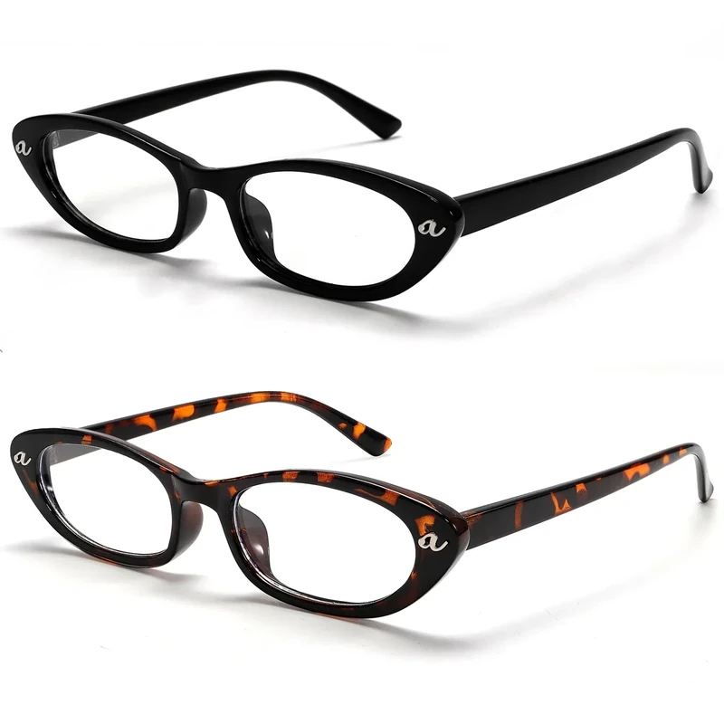 BOTEN Cat Eye Blue Light Blocking Glasses for Women Men Small Oval Eyeglasses Anti Glare Nerd Eyewear