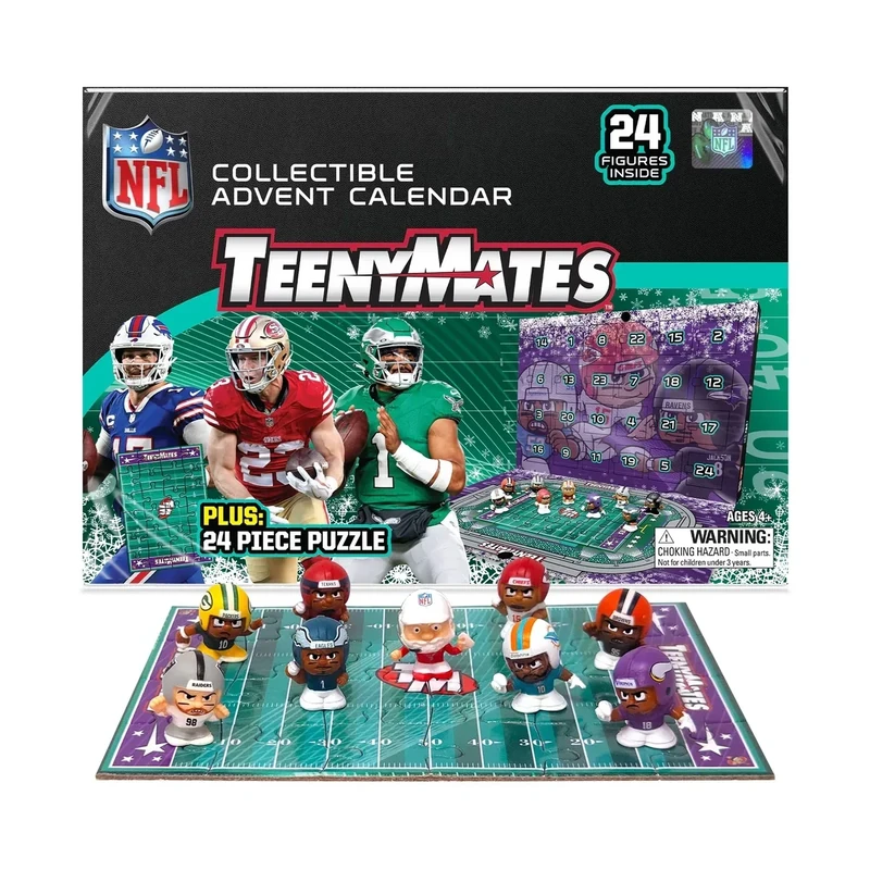 Party Animal Teenymates 2025-26 Advent Calendar, 24 Figures, 1 Inch Tall, Team Colors (NHL Advent Calendar)
