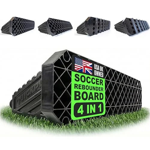 QUICKPLAY Replay Station Plus Soccer Rebound Board - Portable Dual Surface Rebounder with Adjustable Angle - Soccer Training Equipment for Control, Passing Practice