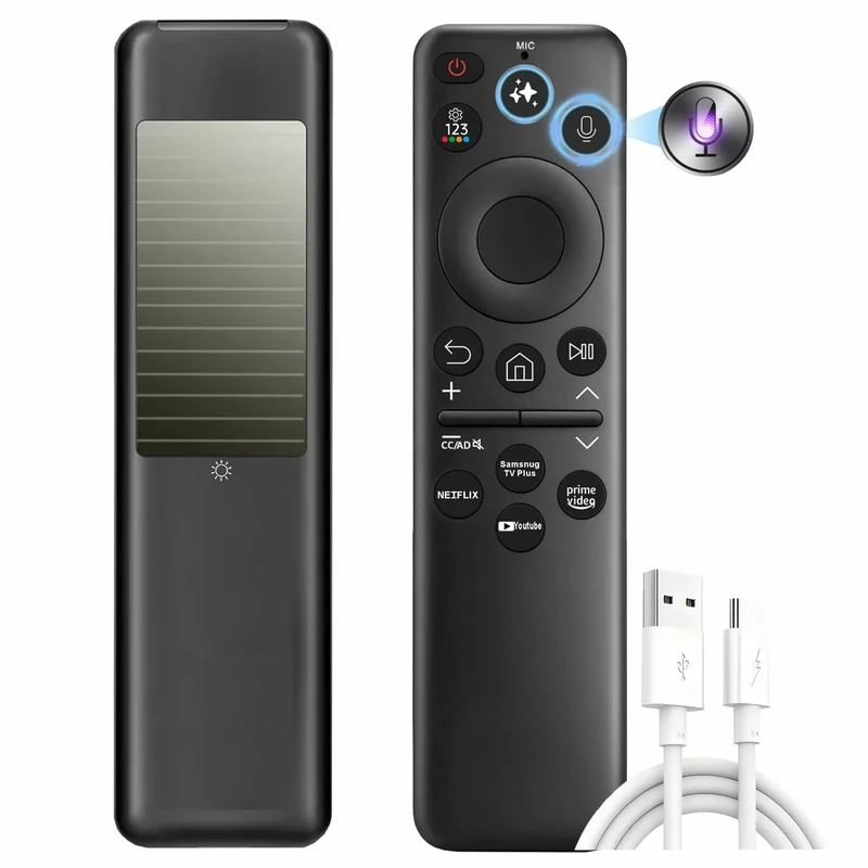 B BraiNice SolarCell Samsung TV Remote 2025-26 - Bluetooth Voice