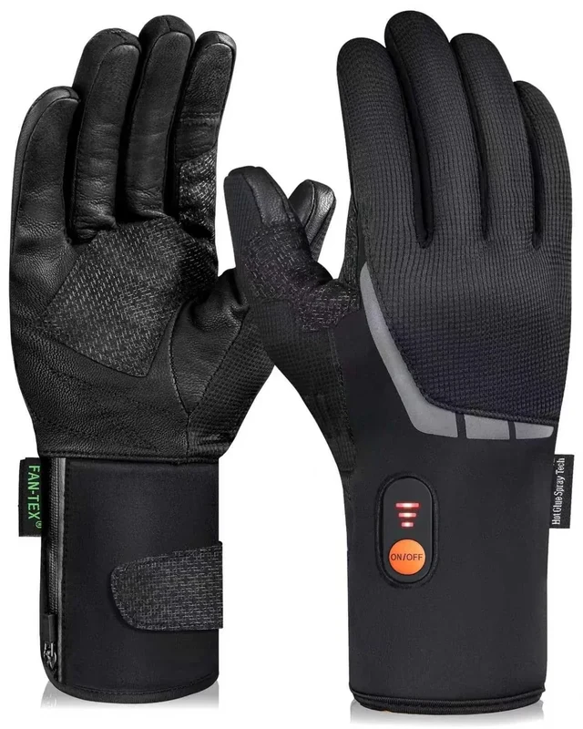 Luckcolor Heated Gloves for Men Women, Rechargeable Waterproof Heated Work Gloves with Arthritis Raynaud's Relief for Ski Hiking Driving (Black, Large)