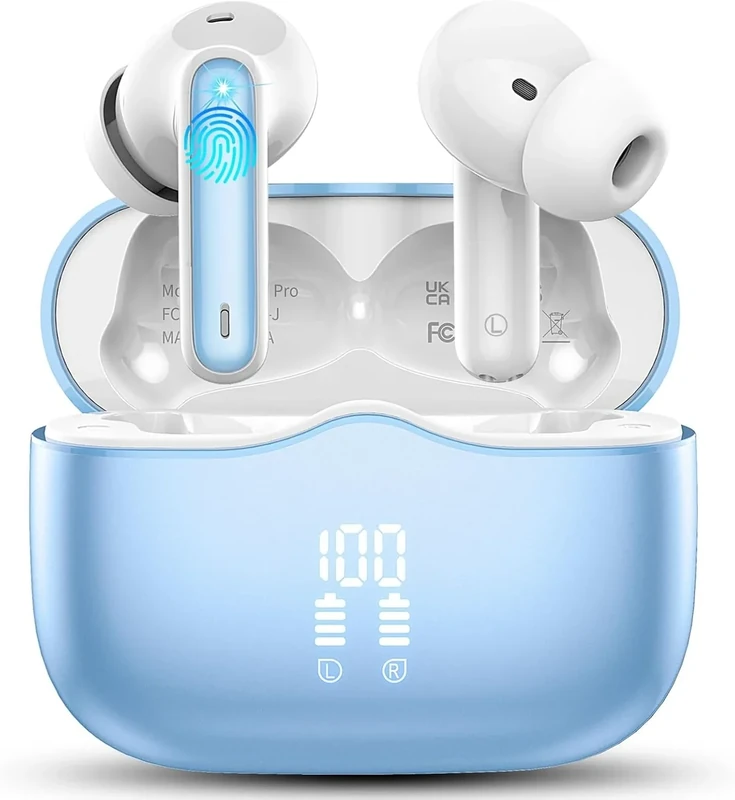 xinwld Bluetooth Earbuds - 40h Playtime, 4 ENC Mic, IP7 Waterproof