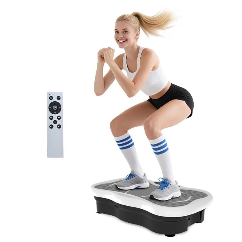 Vibration Plate Machine,200 Speeds Shake Plate for Lymphatic Drainage Weight Loss, Vibrating Fitness Platform 460LB Capacity Whole Body Workout with Bluetooth Home Exercise Gym Equipment for Women Men