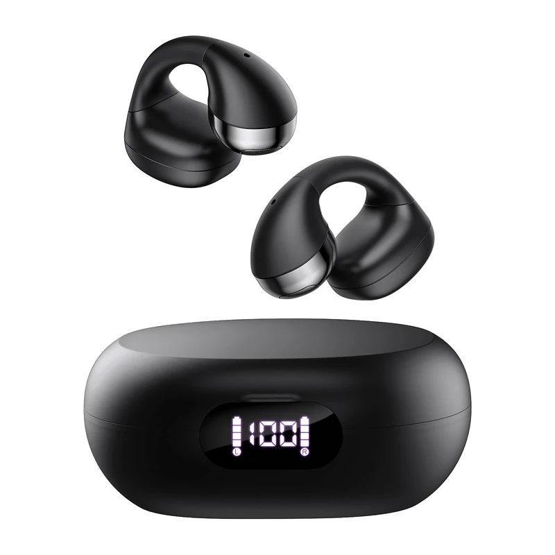 CXK Clip Headphones - Bluetooth 5.4, LED, 30H Playtime, Open Ear