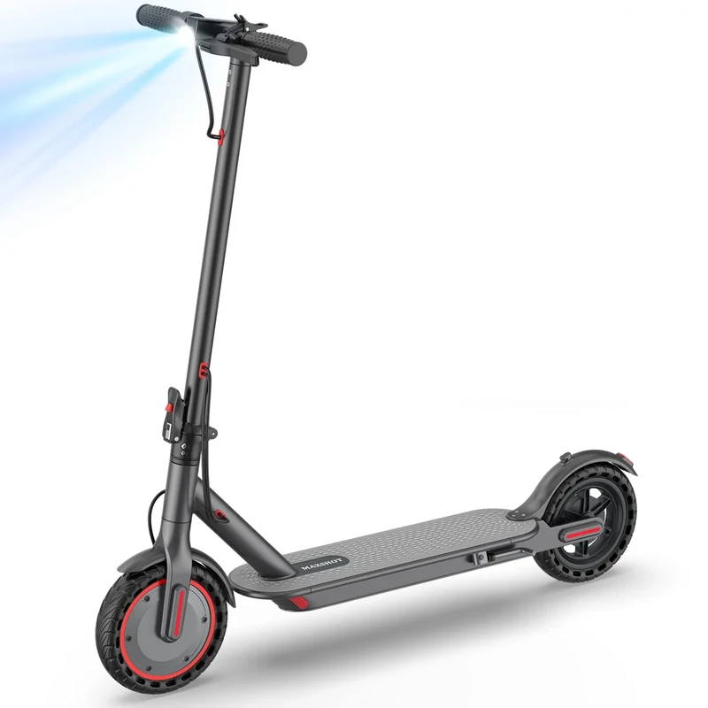 MAXSHOT Electric Scooter Adults & Big Kids, Top Speed 9/16/19/22MPH, 10/12/16/21/50Miles Range, 6.5"/8.5"/14" Tires Folding Commuter Escooter with Dual Suspension for Commuting, APP Control