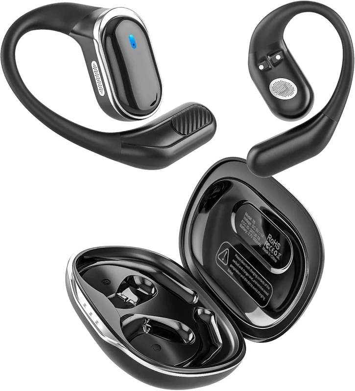 TRAUSI Open Ear Wireless Earbuds - Bluetooth 5.4, 50Hrs Playtime, IPX7
