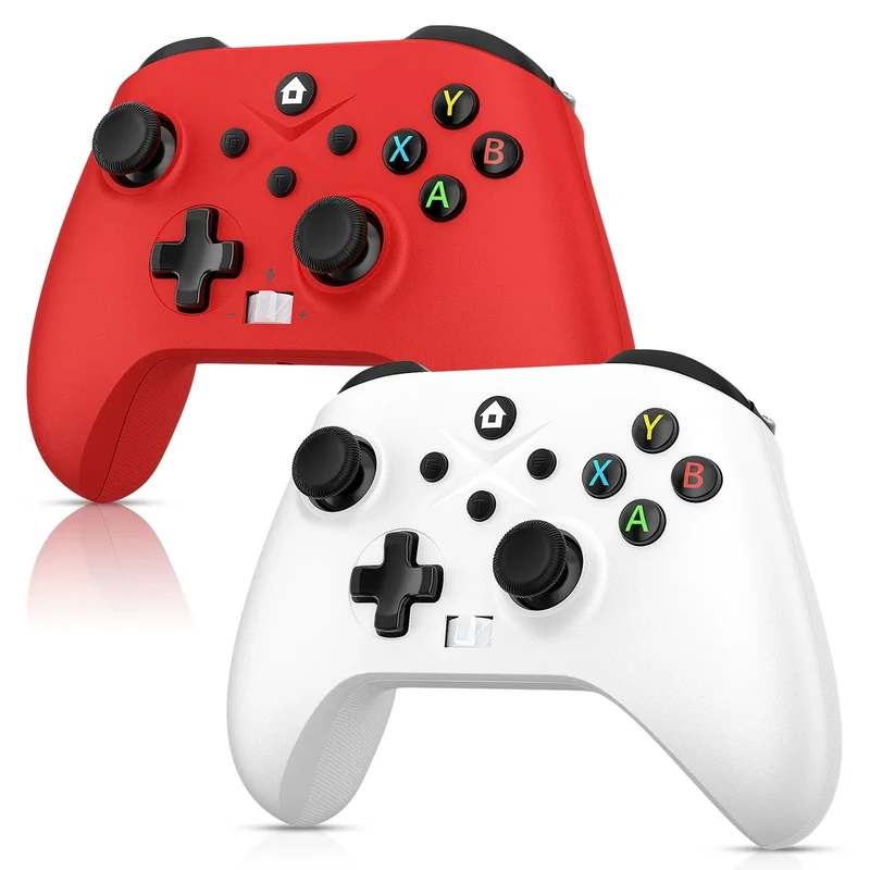 Dinosoo 2 Pack Wireless Controller for Xbox One, Series X|S, & PC, Hall Effect Joysticks Built-in Battery Dual Vibration Turbo Macro Function, with 2.4GHz Adapter - Image 1