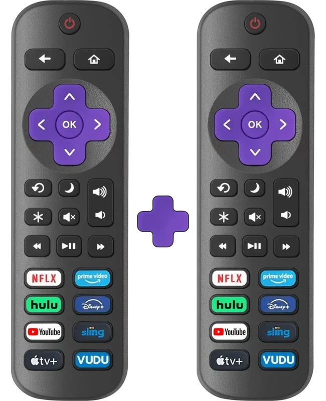 2 Pack Replacement Remote Control Only for Roku TV, Compatible for TCL Roku/Hisense Roku/Onn Roku/Sharp Roku/Philips Roku/Element Roku/Westinghouse Roku TVs (Not for Roku Stick, Box or Speaker)