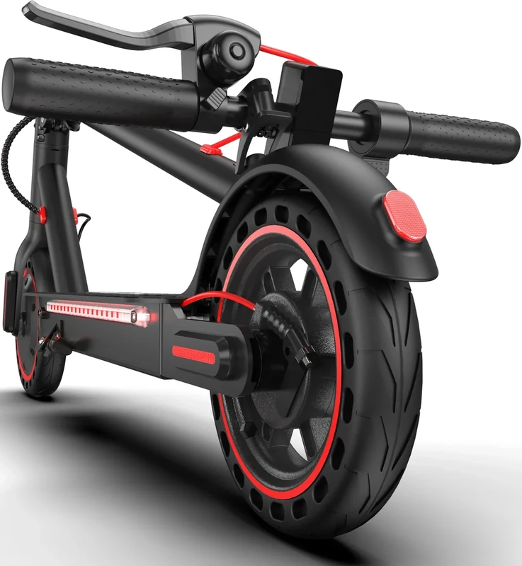Electric Scooter for Adults, Folding E-Scooter Built-in Side Lights, 550W Motor, High-Capacity Battery