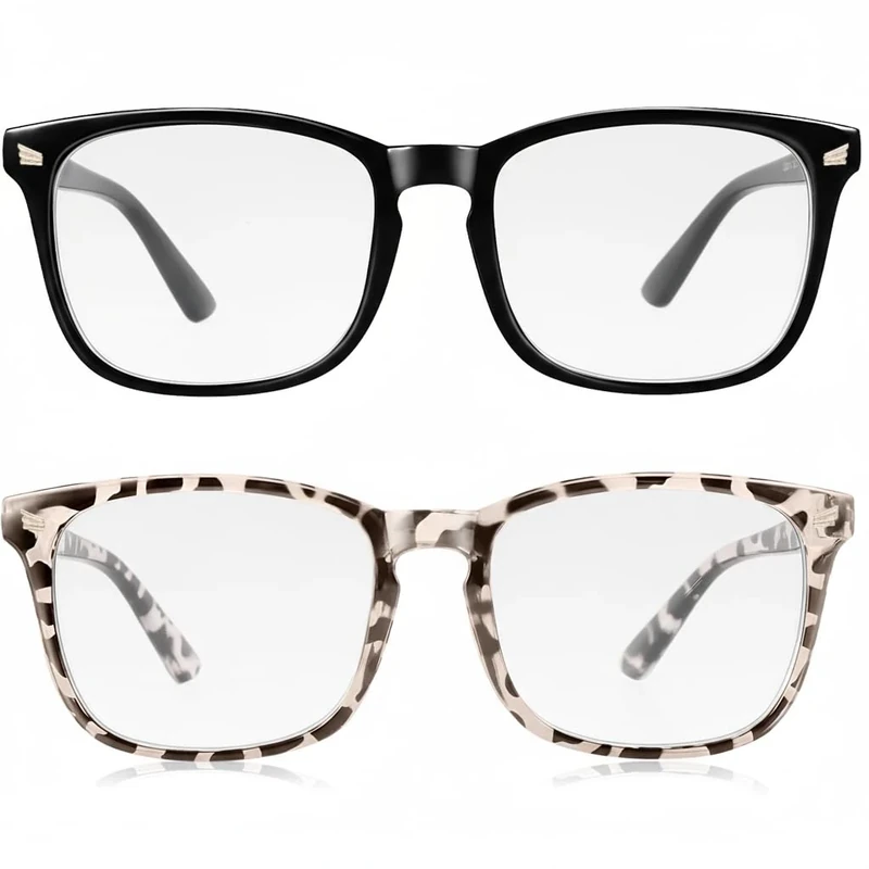 Vbewo 2 Pack Sleep Glasses - 97.6% Blue Light Blocking AR Lens