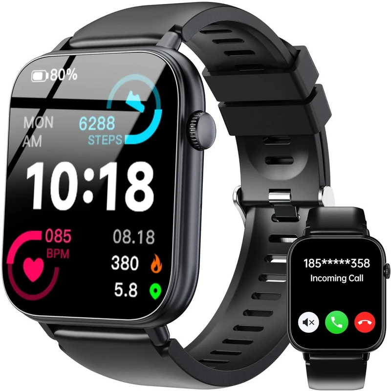 OUKITEL 1.83" Smartwatch Bluetooth Calls, IP68 Waterproof, 100+ Sports