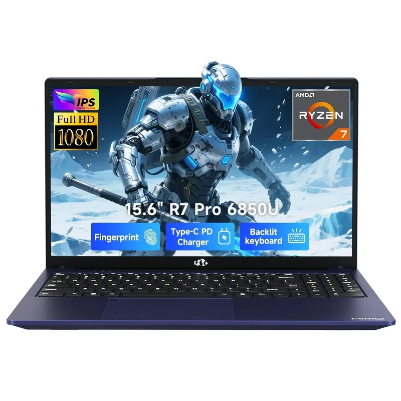 NIMO 15.6" Laptop - Ryzen 7 Pro 6850U, 16GB RAM, 512GB SSD