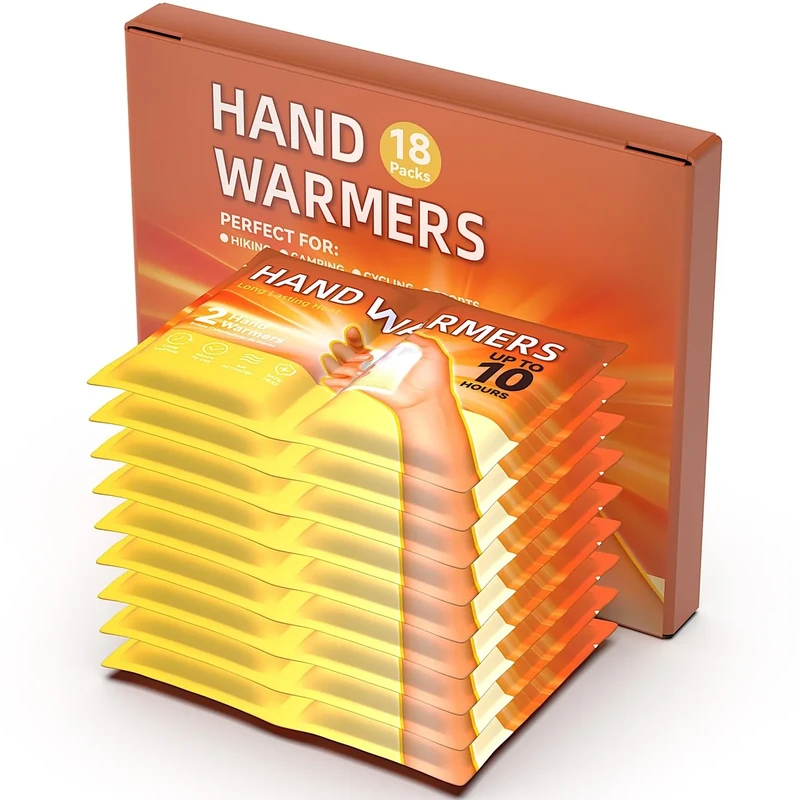 YOSHENNMO Hand Warmers Disposable - Up to 10 Hours of Heat, Super Long Lasting Air Activated Warmers, Quick & Easy Activation, Portable Odor, Free Warmth for Hands (9 Pairs)