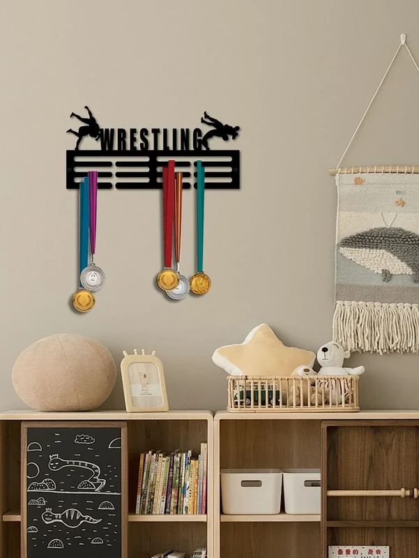 Resama Medal Hanger Holder Display Wall Rack Frame Shelf-Medal Hanger Awards Ribbon Wrestling,Gymnastics,Holder Display Rack for 60 Medals
