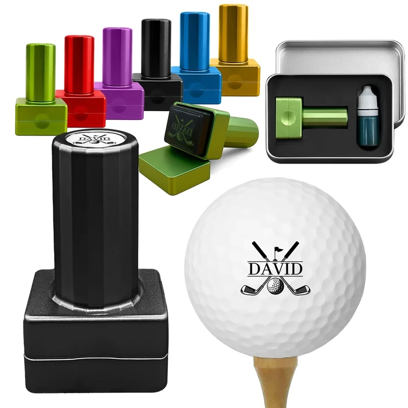 Lihome Golf Ball Stamp Personalized - Reusable & Waterproof Golfing Stamper - Ideal Gift for Golfers, Dads, Retirement, Durable Custom Golf Accessory for Father’s Day, Christmas & Birthday