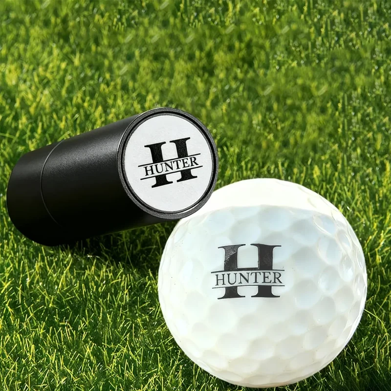 CALLIE Personalized Golf Ball Stamp | 0.79''(2cm) 3 Color & 17 Designs Options | Custom Name Big Stamper for Golfers | Father's Birthday Christmas Gift, Golf Accessories