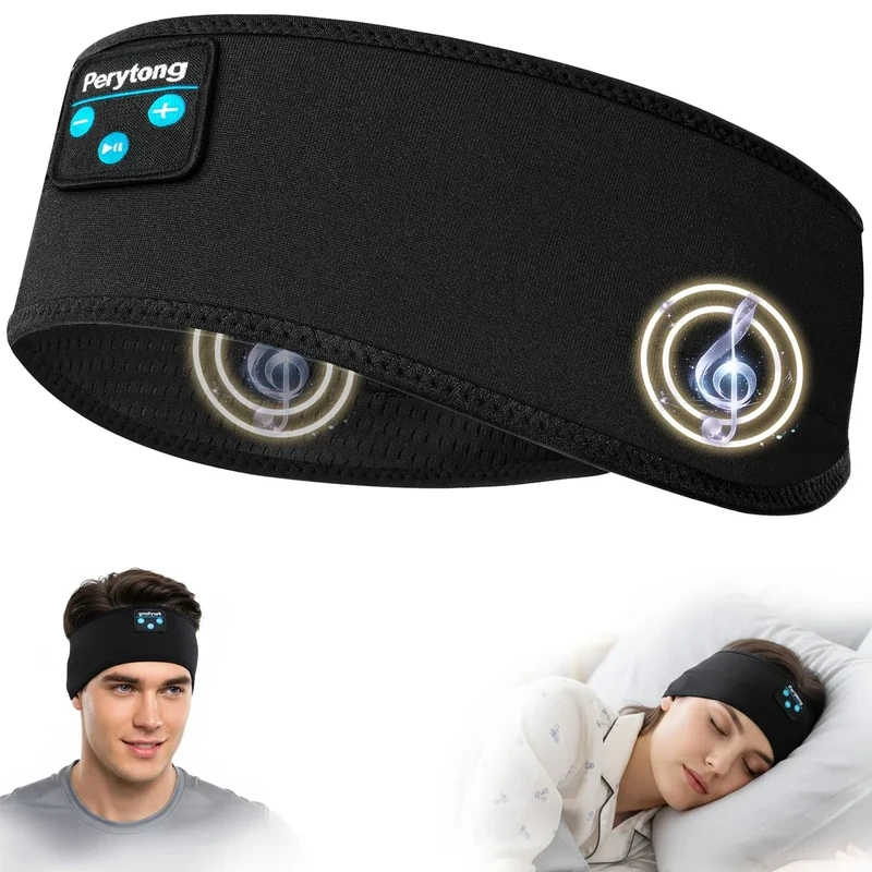 Perytong Bluetooth 5.4 Sleep Headband - HD Stereo for Side Sleep & Sport