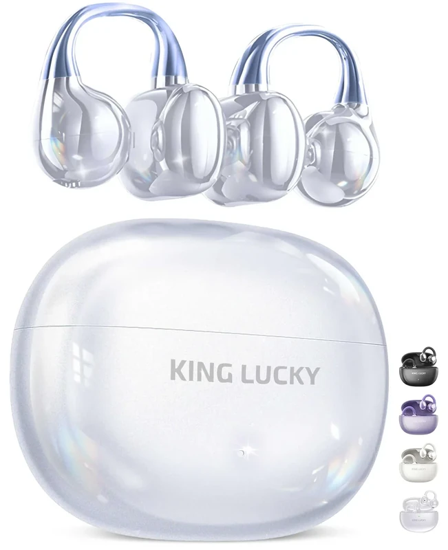 King Lucky Earbuds - 50H Play, Open Ear, Noise Cancel, Waterproof