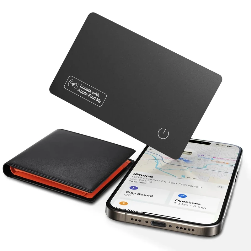 KINDEEP Tracker Card - 0.07in Slim IP68 Waterproof iOS Find My