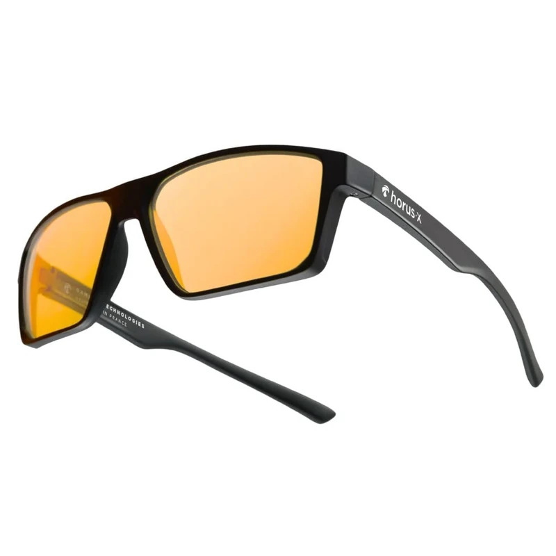 Horus X • Blue Light Glasses Men Women | Blue Light Blocking Glasses for Screen Anti-Fatigue Eye Migraine | Gaming Amber V2