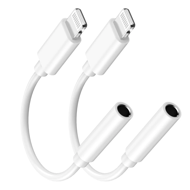 wamaxlink Apple MFi Certified Lightning to 3.5mm Adapter - 2 Pack