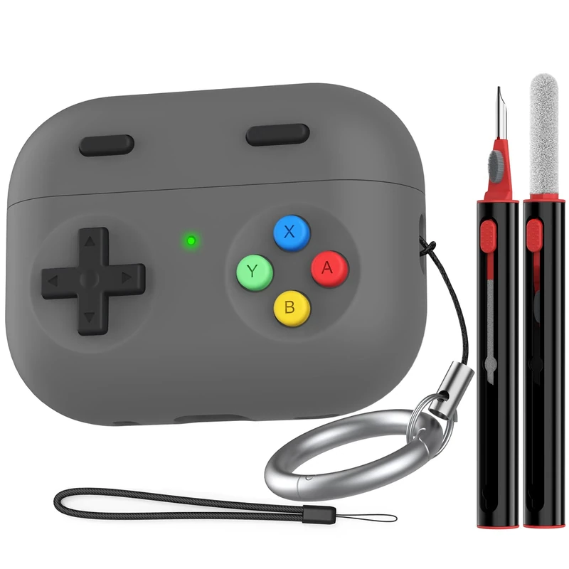 Delidigi for AirPods Pro 3 Case(2025) Silicone Game Console Design Case for Apple AirPods Pro 3rd Generation, 3D Button Airpod Pro 3 Cover for Men Women