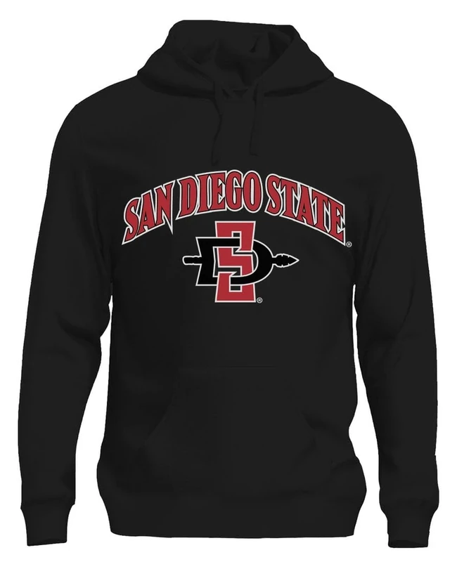 Venley NCAA Officially Licensed Apparel San Diego State Collegiate SDSU 1897 Aztecs Logo Unisex VENSDSU01 Hoodie SanDiego05H Black Medium - Image 1