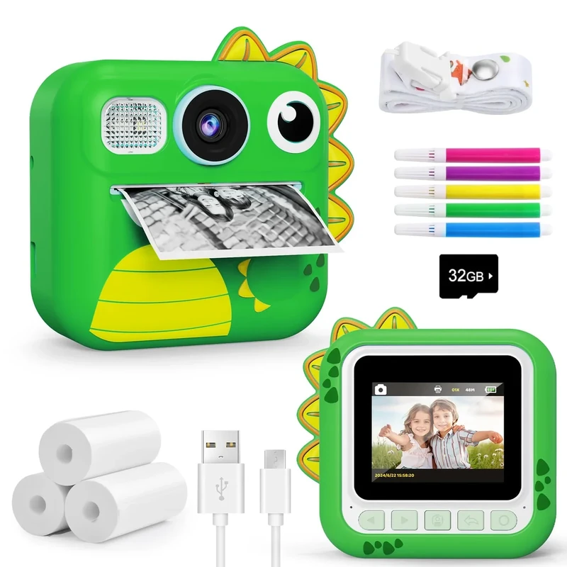 KOKODI Kids Print Camera - 1080P Video, 2.4" Screen, Ages 3-12