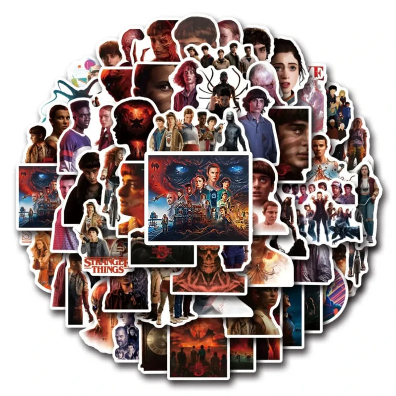 JXJMYU 60pcs Stranger Things 2-3" Waterproof Stickers for Laptop Phone