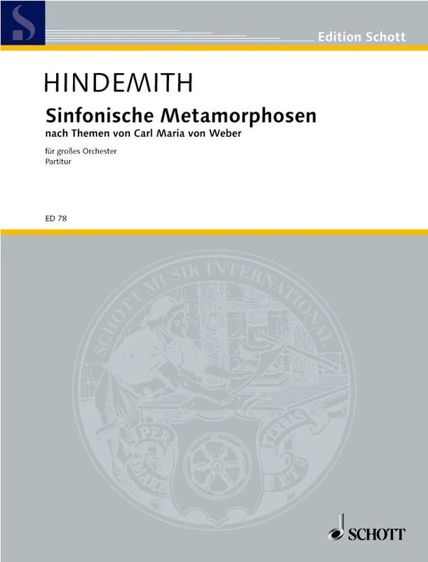 Symphonic Metamorphosis: of Themes by C. M. von Weber. Large Orchestra. Partition de direction.