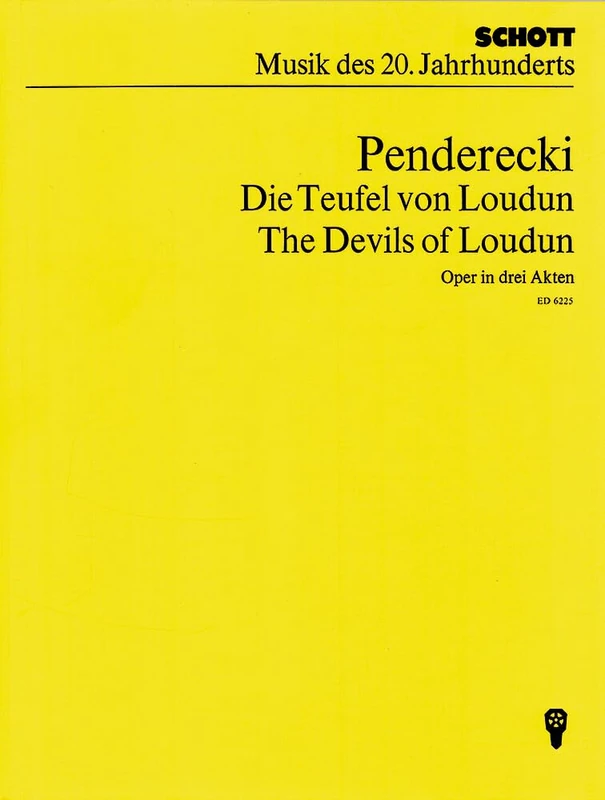 The Devils of Loudun: Opera in 3 Acts. Partition d'étude.